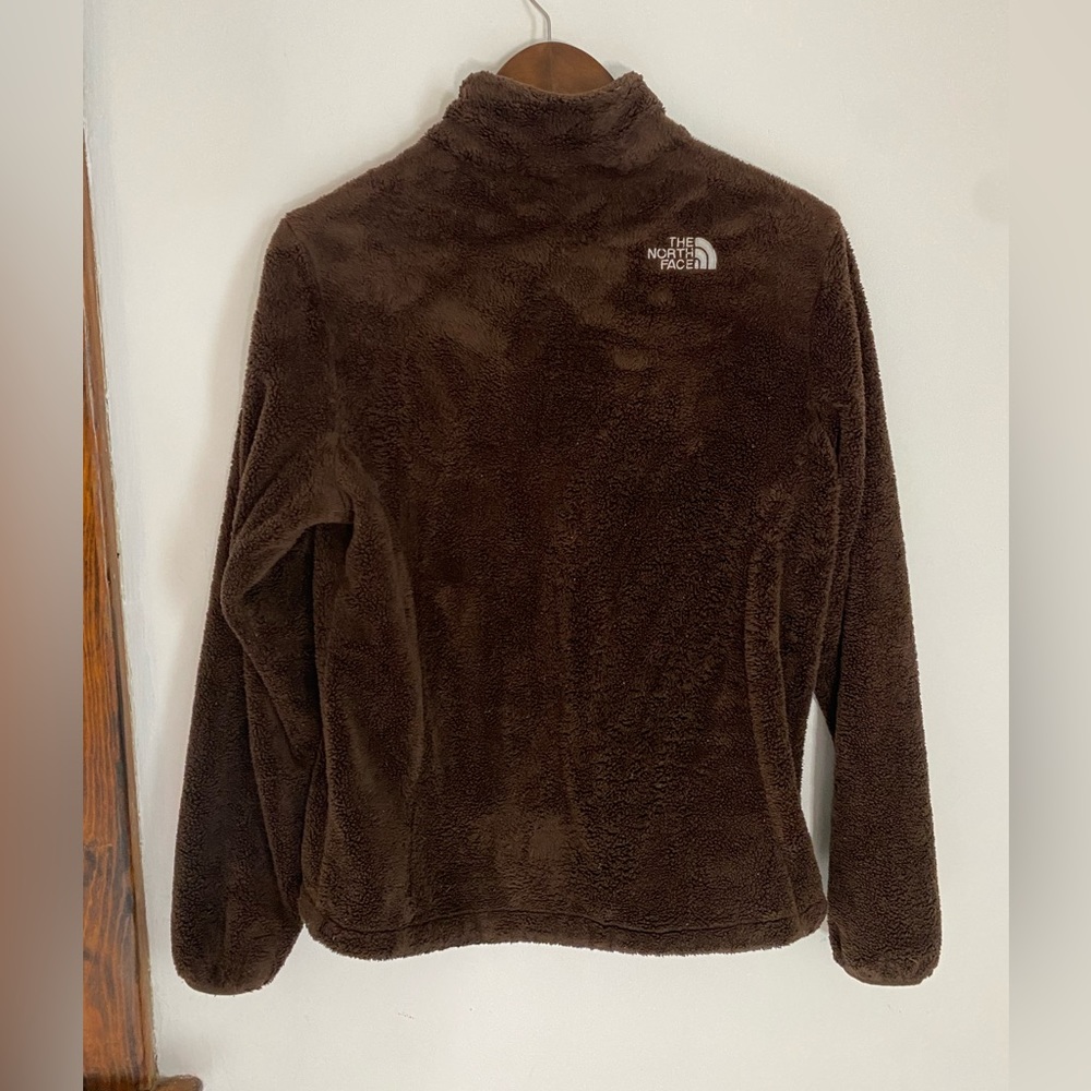 Vintage Y2K The North Face Brown Fuzzy Jacket Teddy Bear Gorpcore - Picture 2 of 8